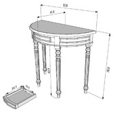 La Verde Larsson Curved Mahogany Console Table