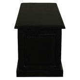 La Verde Martynas Mahogany Wood Storage Ottoman