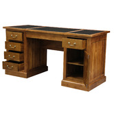 La Verde Holland 6 Drawer 1 Door Mahogany Office Desk