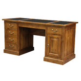 La Verde Holland 6 Drawer 1 Door Mahogany Office Desk
