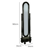La Verde Felicity Mahogany Wood Standing Mirror