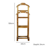 La Verde Humphrey Mahogany Wood Double Valet Stand