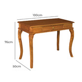 La Verde Nathaniel Mahogany Wood Writing Desk