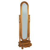 La Verde Felicity Mahogany Wood Standing Mirror