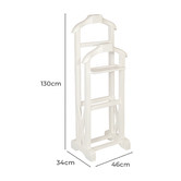 La Verde Humphrey Mahogany Wood Double Valet Stand