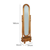 La Verde Felicity Mahogany Wood Standing Mirror