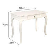 La Verde Nathaniel Mahogany Wood Writing Desk