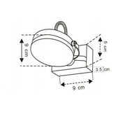 Lunescent Lighting Stainton Chrome Iron LED Wall Spotlight