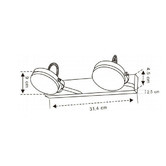 Lunescent Lighting Stainton Chrome Iron 2 Light LED Wall Spotlight