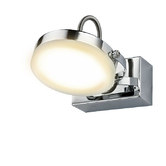 Lunescent Lighting Chrome Stainton 1 Light LED Iron Wall Spotlight