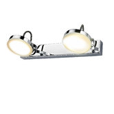 Lunescent Lighting Stainton Chrome Iron 2 Light LED Wall Spotlight