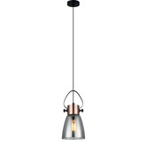 Lunescent Lighting Copper Eden 1 Light Iron &amp; Glass Pendant
