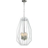 Lunescent Lighting Nickel Helm 4 Light Pendant
