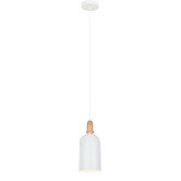 Lunescent Lighting Black Chapel 1 Light Iron &amp; Wood Pendant