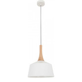 Lunescent Lighting Blackhazel 1 Light Steel &amp; Wood Pendant