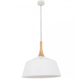 Lunescent Lighting Blackhazel 1 Light Steel &amp; Wood Pendant