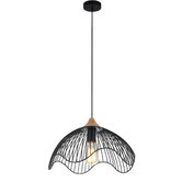 Lunescent Lighting Black Scandal 1 Light Iron Pendant