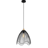 Lunescent Lighting Beck 1 Light Scandal Iron &amp; Wood Pendant