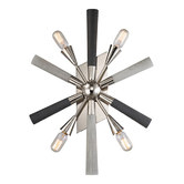 Lunescent Lighting Thacka 4 Light Metal &amp; Wood Wall Scone
