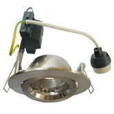 Lunescent Lighting Satin Chrome GU10 Downlight Kit with Flex &amp; Plug