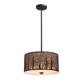 Lunescent Lighting Aged Bronze Autumn 3 Light Pendant