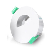 Lunescent Lighting Architectural White 70mm Cut Out Semi Circular Downlight Frame