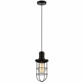 Lunescent Lighting Black Band 10.6cm Iron Pendant Light