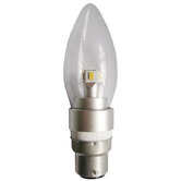 Lunescent Lighting Clear Candle Dimmable LED Bulb