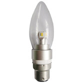 Lunescent Lighting Clear Candle Dimmable LED Bulb