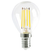 Lunescent Lighting Brassmere E14 Round 4W Dimmable LED Filament Bulb