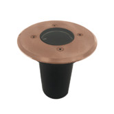 Lunescent Lighting 14.1cm Round Copper Inground Uplight