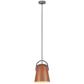 Lunescent Lighting Legna Bell Timber Pendant Light