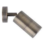 Lunescent Lighting Lustro GU10 Brass Adjustable Exterior Spotlight