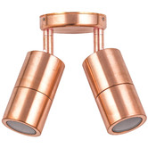 CLA Lighting GU10 Adjustable Copper Double Outdoor Ceiling Light
