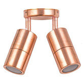 Lunescent Lighting Lustro MR16 Copper Adjustable Double Exterior Spotlight