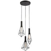 Lunescent Lighting Band Iron 3 Lamp Pendant Light