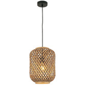 Lunescent Lighting Cesta Bamboo Pendant Light