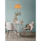 Lunescent Lighting Canasta Bamboo Dome Pendant Light