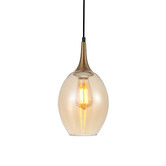 Lunescent Lighting Brote Glass &amp; Iron Pendant Light