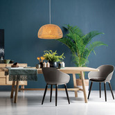 Lunescent Lighting Canasta Bamboo Dome Pendant Light