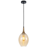 Lunescent Lighting Brote Glass &amp; Iron Pendant Light