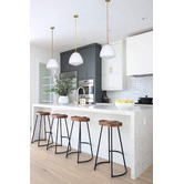 Lunescent Lighting Ciotola Glass &amp; Iron Pendant Light