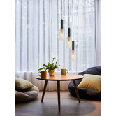 Lunescent Lighting Cleo Glass &amp; Iron Pendant Light