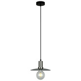 Lunescent Lighting Chapeau Glass &amp; Iron Pendant Light