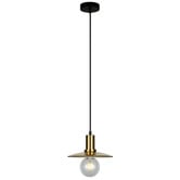 Lunescent Lighting Chapeau Glass &amp; Iron Pendant Light