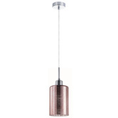 Lunescent Lighting Espejo Glass &amp; Iron Pendant Light