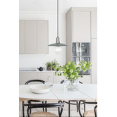Lunescent Lighting Chapeau Glass &amp; Iron Pendant Light