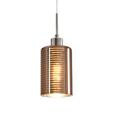 Lunescent Lighting Espejo Glass &amp; Iron Pendant Light