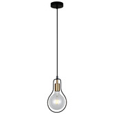 Lunescent Lighting Contour Pear Iron Pendant Light