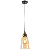 Lunescent Lighting Jerez Tapered Cylinder Glass Pendant Light